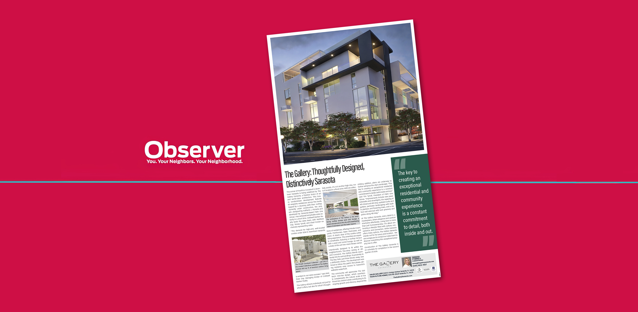 The Gallery Sarasota Observer Article: Thoughtfully Designed, Distinctively Sarasota